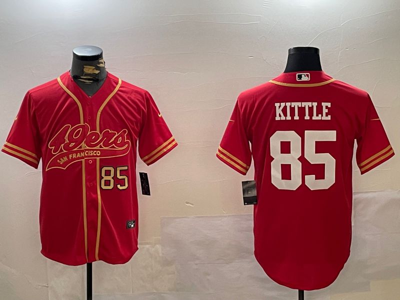 Men San Francisco 49ers #85 Kittle Red Joint Name 2024 Nike Limited NFL Jersey style 12094